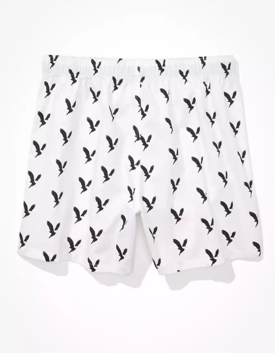 Shorts De Bain American Eagle AEO Eagle Stretch Blanche Homme | MJK-18201948